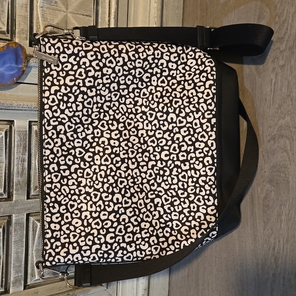 kate spade Black and Cream Leopard Print Crossbody Bag - Picture 3 of 4